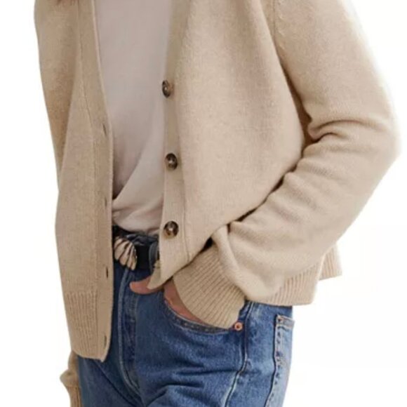 Jenni Kayne Colette Cashmere Cardigan in Camel - Picture 3 of 13